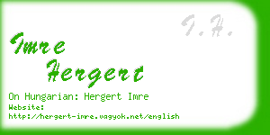 imre hergert business card